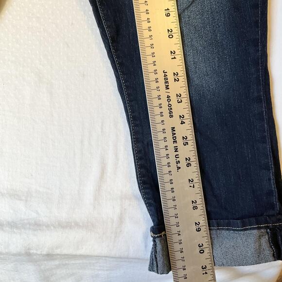 Signature By Levi's Women Jeans 16 - W33 Dark Blue Denim Modern Capri Mid Rise - Picture 5 of 12